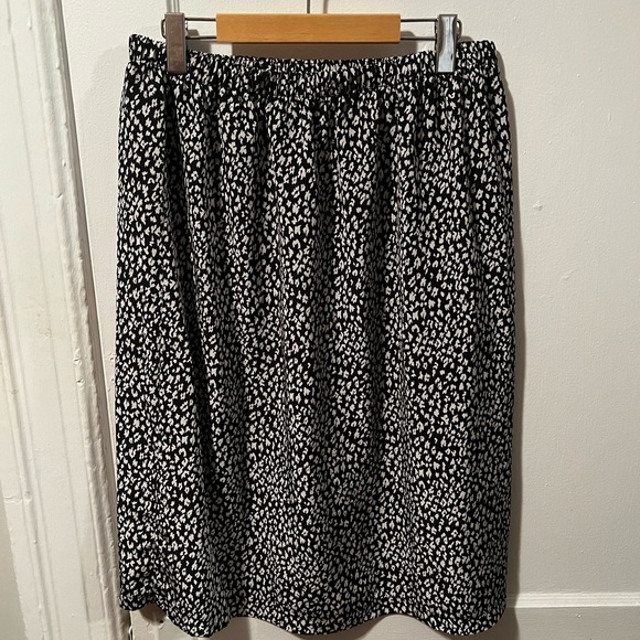 Black and white cheetah midi skirt - Picture 1 of 2